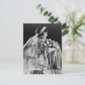 美しいヴィンテージ花嫁はがき ポストカード (スタンド正面)