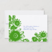 美しいヴィンテージ花結婚式RSVPカード 招待状 (裏面)