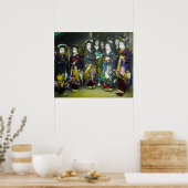 美しいヴィンテージ芸者ジャパン魔法ランタンスライド ポスター (キッチン)