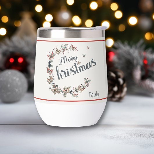 美しいヴィンテージ蝶メリークリスマス