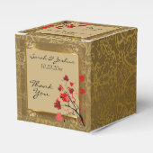 美しいヴィンテージ金ゴールドダマスク&アールデコ フェイバーボックス (正面サイド)