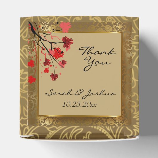 美しいヴィンテージ金ゴールドダマスク&アールデコ フェイバーボックス (上部)