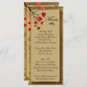 美しいヴィンテージ金ゴールドダマスク&アールデコ メニュー (正面/裏面)