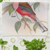 美しいヴィンテージ鳥イラストレーションキッチンタオル キッチンタオル (折り畳み)