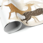 美しいヴィンテージ鹿のシームレスなパターン ラッピングペーパー (ロールコーナー)