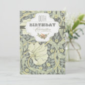 美しいヴィンテージ タイポグラフィー 誕生日 招待状 (スタンド正面)