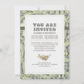 美しいヴィンテージ タイポグラフィー 誕生日 招待状 (裏面)