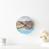 美しいヴェネツィアハンド絵を描プリント ラウンド壁時計 (ホーム)