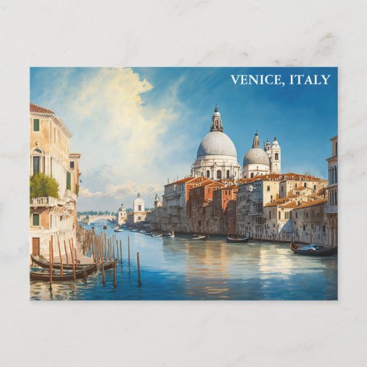 美しいヴェネツィア、イタリアのアートワーク ポストカード (正面)