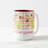 美しい一日の願いどんな大事な行事 ツートーンマグカップ (正面右)