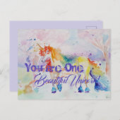 美しい一角獣！はがきカードガールズ ポストカード (正面/裏面)