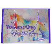 美しい一角獣！誕生日抱き枕 ラージペーパーバッグ (正面)