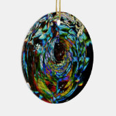 美しい万華鏡のように千変万化するパターンの休日のクリスマスのオーナメント セラミックオーナメント (右)