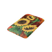 美しい三つのひまわり – ミグ絵画ンドアート バスマット (アングル)