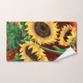 美しい三つのひま絵画草 – ズ  バスタオルセット (ハンドタオル)