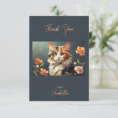 美しい三毛猫 サンキューカード (スタンド正面)