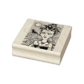 美しい不気味なフランケネラの怪物、墓、猫 ラバースタンプ (スタンプ)