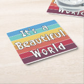 美しい世界だ スクエアペーパーコースター (アングル)