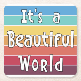 美しい世界だ スクエアペーパーコースター