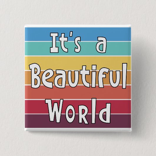 美しい世界だ 缶バッジ (正面)