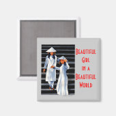 美しい世界の少女|過去記事 マグネット (正面/裏面)