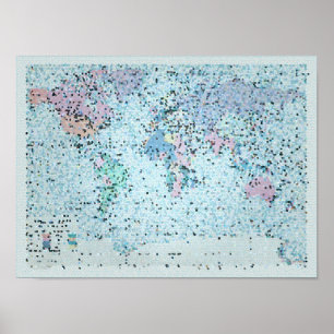 美しい世界 – 地図 ポスター