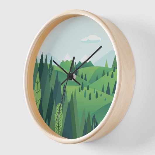 美しい丘 壁時計 (傾斜)