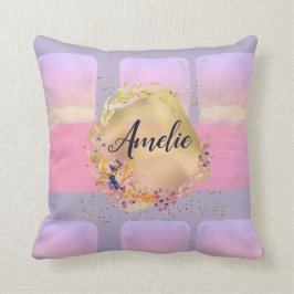 美しい両面のラバンダーピンクフェイクグリッター クッション