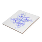 美しい中世のイルミネーションの花 タイル (側面)