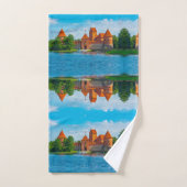 美しい中世の城オンブルーレイク バスタオルセット (ハンドタオル)