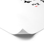 美しい中国の書道 – 私の頭を上げる ポスター (角)