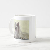 美しい中国語によって頂点に達されるパフ コーヒーマグカップ (正面左)