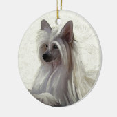 美しい中国語によって頂点に達されるパフ セラミックオーナメント (左)