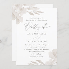 美しい中性フローラと書結婚道 招待状