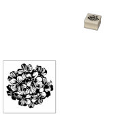 美しい丸いあじさい花の植物園 ラバースタンプ (押印)