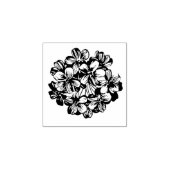 美しい丸いあじさい花の植物園 ラバースタンプ (インプリント)