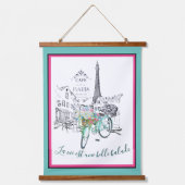 美しい乗フランスのり物 吊り下げ型タペストリー (正面)