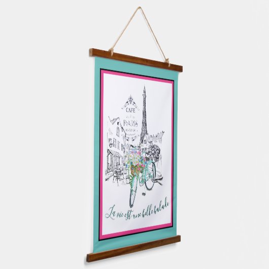 美しい乗フランスのり物 吊り下げ型タペストリー (傾斜あり)