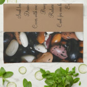 美しい乾燥した豆、家庭用料理レシピ キッチンタオル (折り畳み)