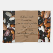 美しい乾燥した豆、家庭用料理レシピ キッチンタオル (横)