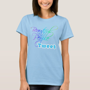 美しい人々のさえずり-暗い色のTシャツ Tシャツ