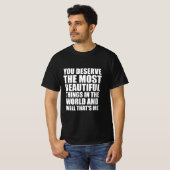 美しい人のおもしろい引用文 Tシャツ (正面フル)
