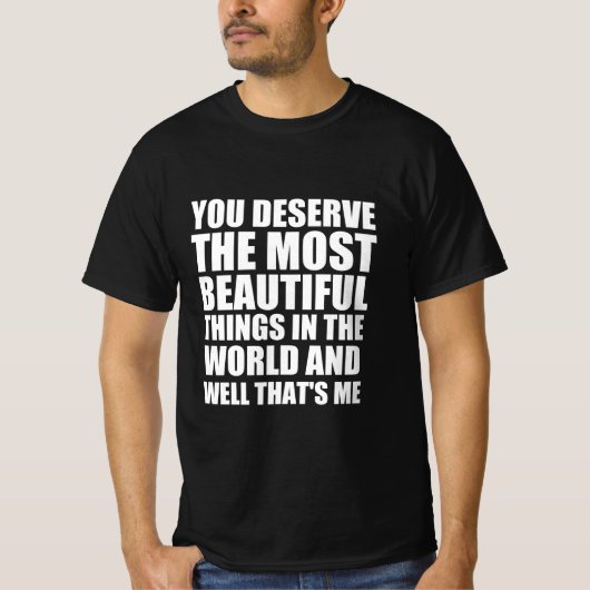美しい人のおもしろい引用文 Tシャツ (正面)