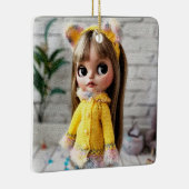 美しい人形ブライザ大きな目のファッションスタイリッシュおもしろい セラミックオーナメント (右)