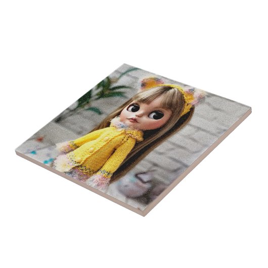 美しい人形ブライザ大きな目のファッションスタイリッシュおもしろい タイル (側面)