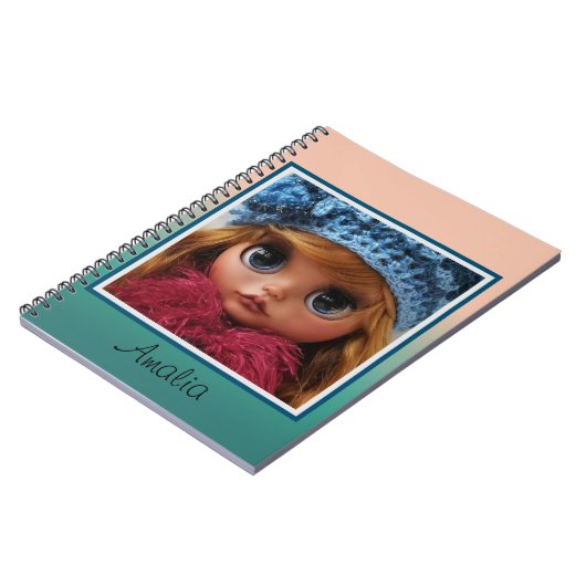 美しい人形ブライザ大きな目のファッションスタイリッシュおもしろい ノートブック (左側)