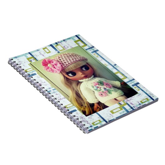 美しい人形レトロヴィンテージデザインブライスガールへ ノートブック (右側)