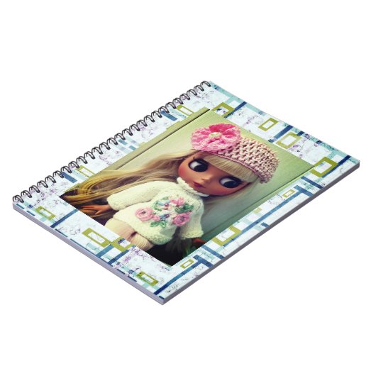 美しい人形レトロヴィンテージデザインブライスガールへ ノートブック (左側)