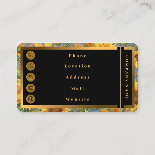 美しい人気があるひまわりコレクション 名刺 (裏面)