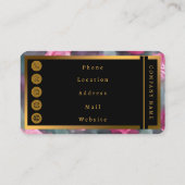 美しい人気があるウォーターカラーピンクローズコレクション 名刺 (裏面)